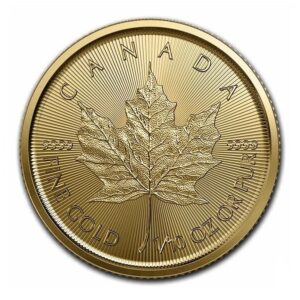 Royal Canadian Mint, 2023 Canadian Maple Leaf 1/10 oz Gold Coin Queen Elizabeth II