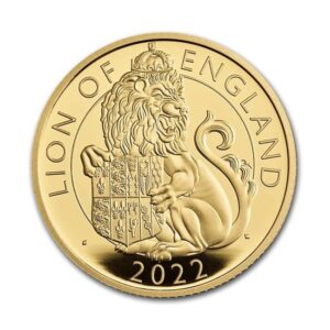 Royal Mint, 2022 1/4 oz Gold Tudor Beasts Lion of England Proof (Box/COA)