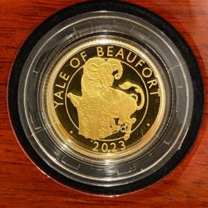 Royal Mint, 2023 1/4 oz Gold Tudor Beasts Yale of Beaufort Proof (Box/COA)