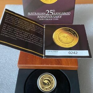 Perth Mint, 1989-2014 Australian Kangaroo 25th Anniversary Proof 1/4oz Gold Coin