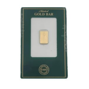 Royal Mint, 1 Gram Gold Minted Bar in Classic Assay