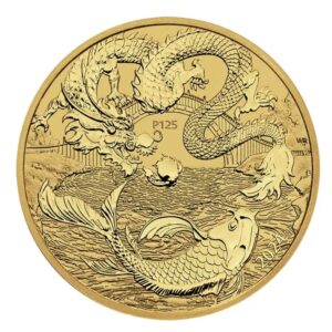 Perth Mint, 2024 Australia Chinese Myths and Legends - Dragon and Koi 1 oz Gold Coin