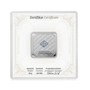 Geiger Edelmetalle, 20 Gram Silver Minted Bar in Capsule