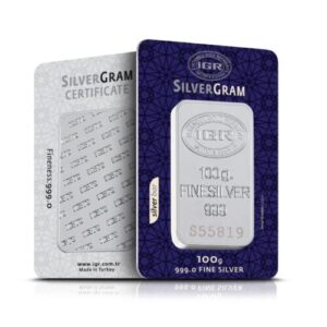 IGR 100 Gram Silver Bar in Assay