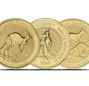 Perth Mint, Australian Kangaroo 1/10 oz Gold Coin Various Years Up to 2021