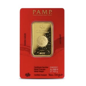 Pamp Suisse, 2024 Lunar Dragon 1 oz Gold Bar with sleeve