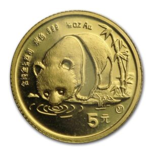 China Mint, 1987 Panda 1/20 oz Gold Coin