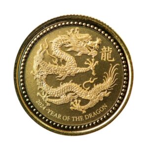 Scottsdale Mint, 2024 Samoa Year of the Dragon 1/10 oz Proof Like Gold Coin