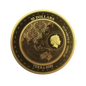 Pressburg Mint, 2022 TERRA $10 1/10 OZ PURE GOLD PROOF LIKE COIN IN CAPSULE – TOKELAU