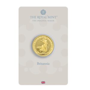 Royal Mint, 2023 Britannia 1/4 oz Gold Coin in Card, KCIII