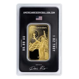 Asahi Refining, American Reserve Columbia Goddess 1 oz Gold Bar in Assay