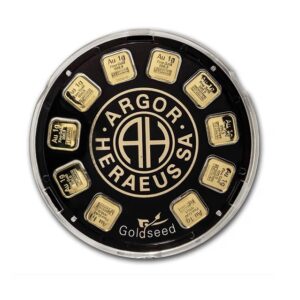 Argor-Heraeus, MultiDisc 10 x 1 Gram Goldseed Gold Bar Black Label