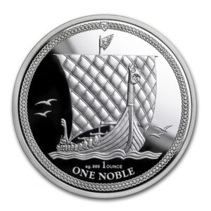 English Tower Mint, 2018 1 oz Isle of Man Noble 999 Silver Coin Premium Uncirculated