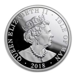 English Tower Mint, 2018 1 oz Isle of Man Noble 999 Silver Coin Premium Uncirculated