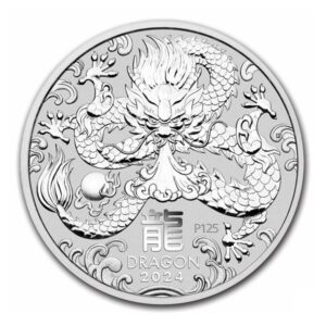 Perth Mint, 2024 1 oz Australia Lunar Series III - Year of the Dragon .9999 Silver BU Coin