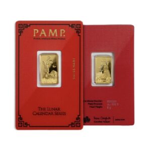 Pamp Suisse, 2023 Lunar Rabbit 5 Gram Gold Bar in Assay