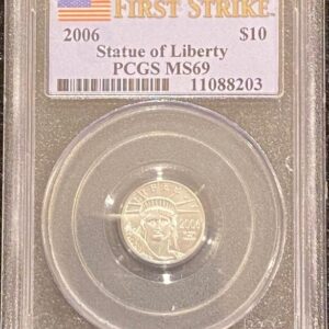 US Mint, 2006 1/10 oz American Platinum Eagle MS-69 PCGS (FirstStrike®)