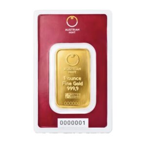 Austrian Mint, Mozart 1 oz Gold Bar in Assay