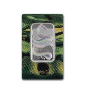 Pamp Suisse, 2024 Niue 1 oz Silver Nature's Grip Green Anaconda $2 Bar in Assay (Coming Soon)