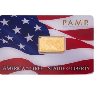 Pamp Suisse, America The Free - Statue of Liberty 5 Gram Gold Bar in Assay