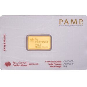 Pamp Suisse, America The Free - Statue of Liberty 5 Gram Gold Bar in Assay