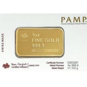 Pamp Suisse, American The Free - American Buffalo 1 oz Gold Bar in Assay (Coming Soon)