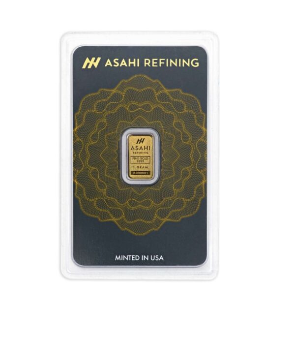 Asahi Refining, 1 Gram Gold Bar in Assay