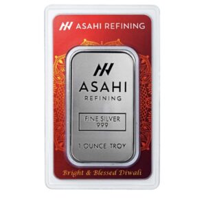 Asahi Refining, Diwali 1 oz Silver Bar in Assay