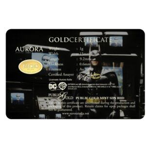 Warner Bros Batman 1 Gram Gold Bar