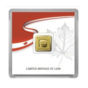 Geiger Edelmetalle, Original Square 1 Gram Gold Bar in Capsule - Canadian Flag (Coming Soon)