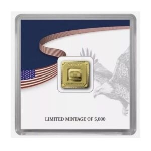 Geiger Edelmetalle, Original Square 1 Gram Gold Bar in Capsule - USA Flag (Coming Soon)