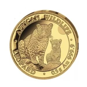 Bavarian State Mint, 2024 1/2g Somalia African Wildlife - Leopard .9999 Gold Proof Coin (ETA Dec)