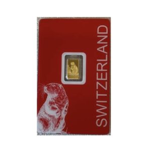 Gold Bar 1g PAMP “Switzerland – Beaver”