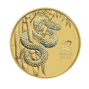 Perth Mint, 2025 1/10oz Australia Lunar Series III - Year of The Snake .9999 Gold BU Coin (ETA mid Oct)