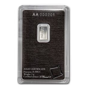 Valcambi Suisse, 1 Gram Platinum Bar (ETA end Sep)