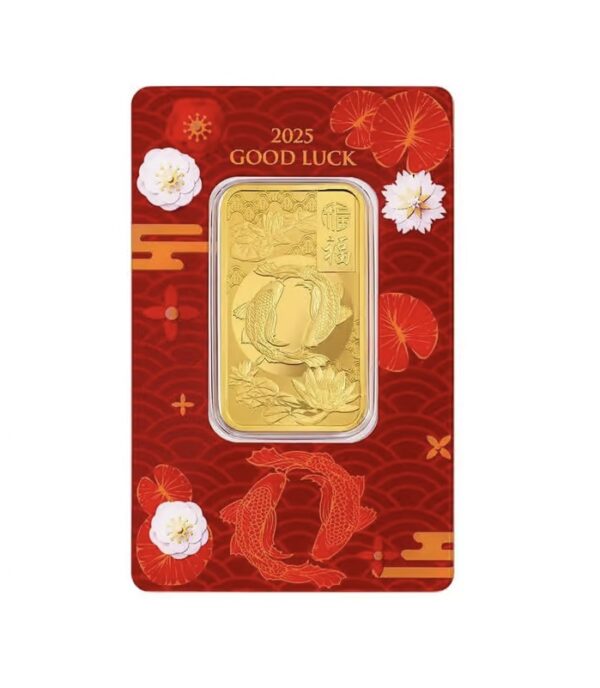 Pamp Suisse, Good Luck Koi Fish 1 oz Gold Bar in Assay - Image 2