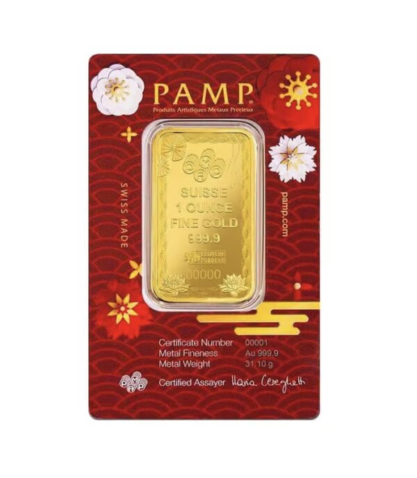 Pamp Suisse, Good Luck Koi Fish 1 oz Gold Bar in Assay - Image 3