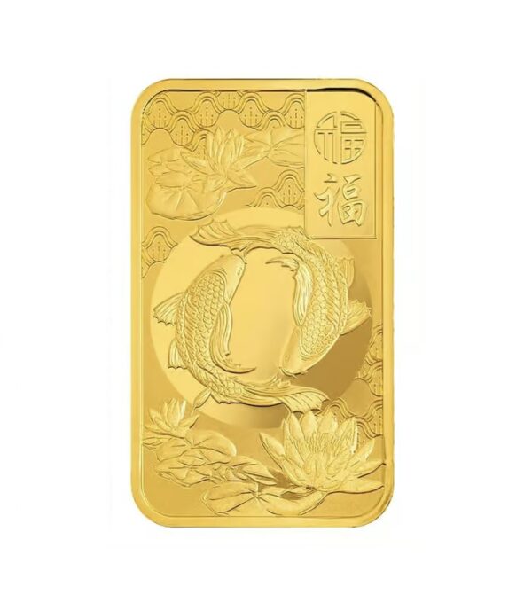 Pamp Suisse, Good Luck Koi Fish 1 oz Gold Bar in Assay - Image 4