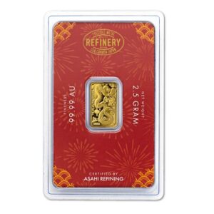 Asahi Refining, 2025 Year of the Snake 2.5 Gram Gold Bar in Assay (ETA end Dec)