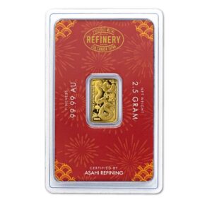 Asahi Refining, 2025 Year of the Snake 2.5 Gram Gold Bar in Assay