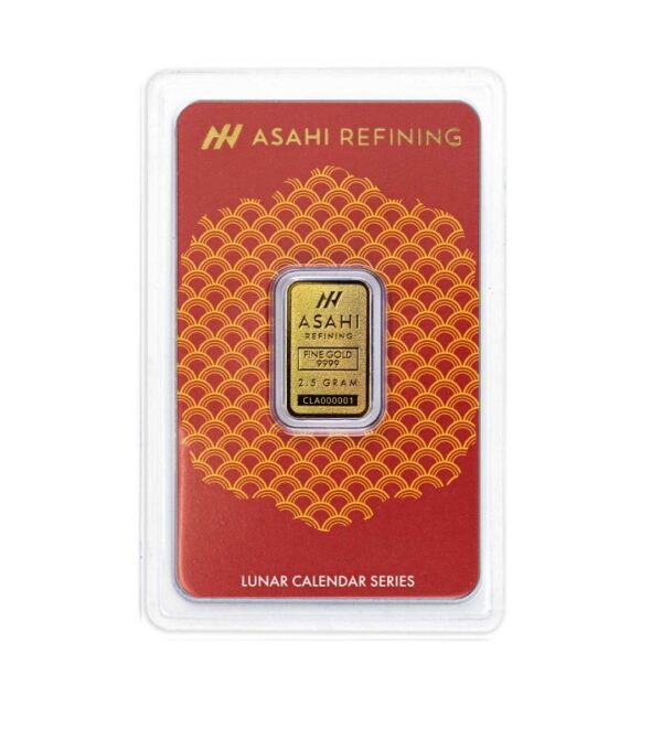 Asahi Refining, 2025 Year of the Snake 2.5 Gram Gold Bar in Assay - Image 2