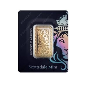 Scottsdale Mint, Marquee Peacock 1 oz Gold Bar in Assay (Oversea stock, coming in 2025)