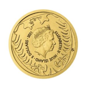 2021 Niue 1/25 oz Gold Czech Lion BU