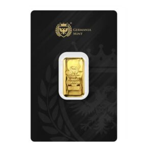 Germania Mint, 1 oz Gold Cast Bar in Assay