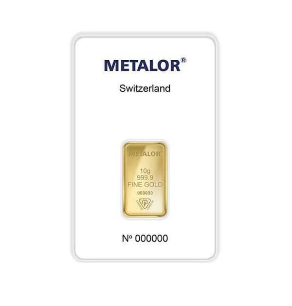 Metalor 5 Gram Gold Bar in Assay