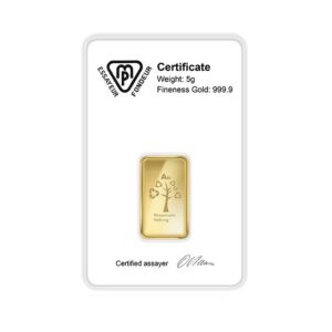 Metalor 10 Gram Gold Bar in Assay