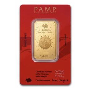 Pamp Suisse, 2025 1 oz Gold Bar - Lunar Legends White Snake in Assay with Display Box