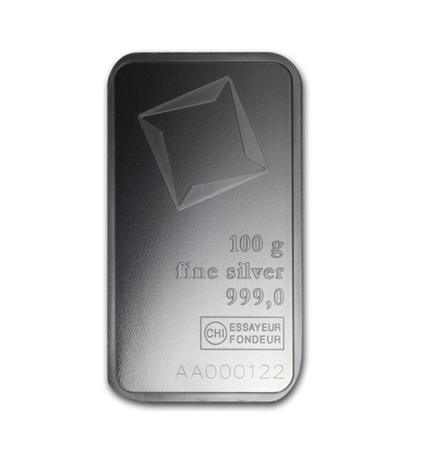 Valcambi Suisse, 100 Gram Silver Bar in Assay - Image 3