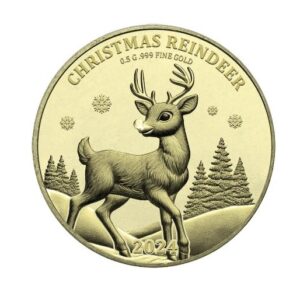 2024 Proof Congo Christmas Reindeer 1/2 Gram Gold Coin