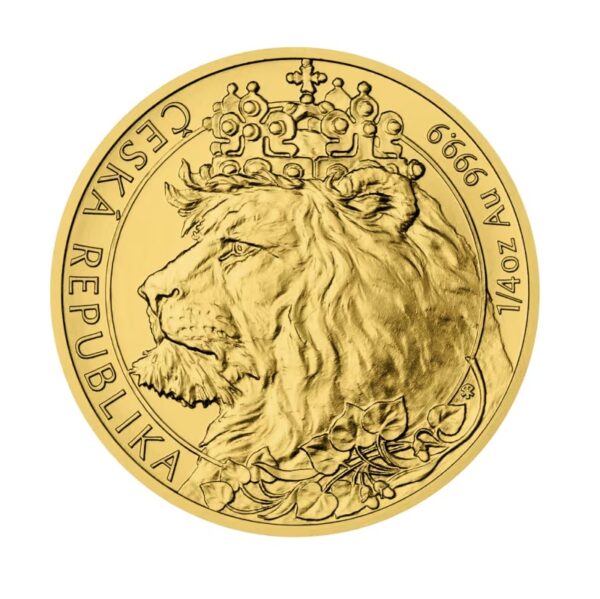 2021 1/4 oz Niue Czech Lion 9999 Gold BU Coin